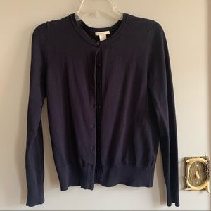 H&M Long Sleeve Cardigan / S / Navy /